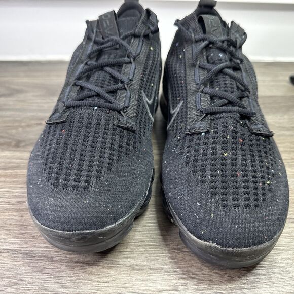 Nike Air VaporMax Flyknit 2021 Mens Size 9.5 Shoes Black Anthracite DH4084-001 main image 4